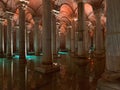 The Basilica Cistern in the city of Istanbul, Turkey