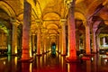 The Basilica Cistern interior in Istanbul Royalty Free Stock Photo