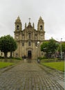 The Basilica Congregados in the center of Braga, Portugal on April 24, 2015.