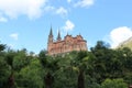 Basilica of Covadonga in the high of the mountain Royalty Free Stock Photo