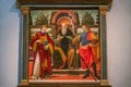Old painting from the Quattrocento period in Saint Lawrence Basilica in Florence, Tuscany, Italy. Royalty Free Stock Photo