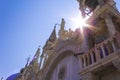 Basilica di San Marco historical building bright sun shine Royalty Free Stock Photo