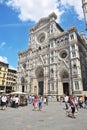 Basilica di Santa Croce (Basilica of the Holy Cross), principal Franciscan church in Florence, Italy. Neo-gothic facade Royalty Free Stock Photo