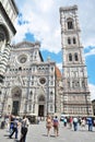 Basilica di Santa Croce (Basilica of the Holy Cross), principal Franciscan church in Florence, Italy. Neo-gothic facade Royalty Free Stock Photo