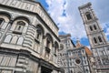 Basilica di Santa Croce (Basilica of the Holy Cross), principal Franciscan church in Florence, Italy. Neo-gothic facade Royalty Free Stock Photo