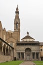 Basilica di Santa Croce in Florence, Italy. Internal court yard. Royalty Free Stock Photo