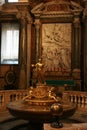 Basilica di Santa Maria Maggiore, golden staues in details, Rome, Italy