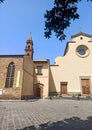 The Basilica di Santo Spirito is a church in the Oltrarno district, facing the square of the same name. Florence, Italy