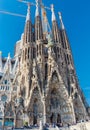 Basilica and Expiatory Church of the Holy Family (Sagrada Familia). Royalty Free Stock Photo