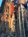 The Basilica and Expiatory Church of the Holy Family (Sagrada Familia) Royalty Free Stock Photo