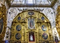 Basilica Golden Altarpiece Guadalupe San Felipe Neri Church Oaxaca Mexico