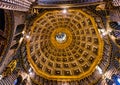 Basilica Golden Dome Cathedral Church Siena Italy.