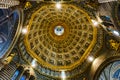 Basilica Golden Dome Cathedral Church Siena Italy.