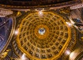 Basilica Golden Dome Cathedral Church Siena Italy.