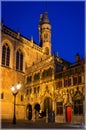 Basilica of the Holy Blood at night. Bruges, Belgium