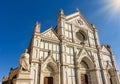 Basilica of Holy Cross Santa Croce and statue of Dante Alighieri in Florence, Italy Royalty Free Stock Photo