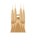 basilica of the holy family illustration Royalty Free Stock Photo