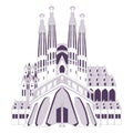 basilica of holy family illustration Royalty Free Stock Photo