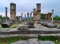 Basilica II ruins in the Ancient site of Filipoi Royalty Free Stock Photo