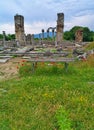Basilica II ruins in the Ancient site of Filipoi Royalty Free Stock Photo