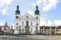 KALWARIA-ZEBRZYDOWSKA, POLAND - FEBRUARY 09,2016: Basilica in Kalwaria Zebrzydowska and chapels of Way of Cross