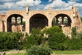 The Basilica of Maxentius and Constantine in Rome Royalty Free Stock Photo