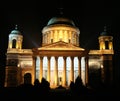 Basilica at night in Esztergom, Hungary Royalty Free Stock Photo