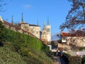 Basilica of Notre-Dame de Fourviere on the top of Fourviere Hill in Lyon, Rhone-Alpes, France, Europe Royalty Free Stock Photo