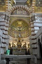 Basilica Notre Dame de la Garde or Our Lady of the Guard interior from Marseille France Royalty Free Stock Photo