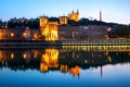 Basilica of Notre-Dame in Fourviere Hill, Lyon, France Royalty Free Stock Photo