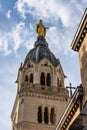 The Basilica of Notre-Dame of Fourviere in Lyon, France, Europe Royalty Free Stock Photo