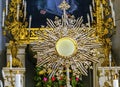 Basilica Ornate Golden Monstrance Puebla Cathedral Mexico