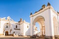 Basilica of Our Lady of Copacabana cathedral front view, Bolivia Royalty Free Stock Photo