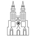 Basilica of Our Lady of Lujan icon, outline style