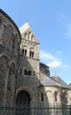 Basilica of Our Lady on a sunny day, Maastricht, Netherlands. Brick walls of a historic church Royalty Free Stock Photo