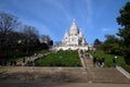 Basilica of the Sacre Coeur, dedicated to the Sacred Heart of Jesus in Paris Royalty Free Stock Photo