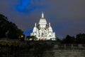 Basilica Sacre Coeur in Montmartre in Paris, France. Royalty Free Stock Photo