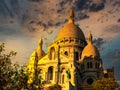 The famous basilica Sacre Coeur, Paris, France Royalty Free Stock Photo