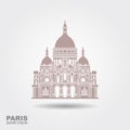 Basilica of the Sacre Coeur Paris. France monument landmark icon Royalty Free Stock Photo