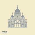 Basilica of the Sacre Coeur Paris. France monument landmark icon Royalty Free Stock Photo