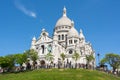 Basilica of Sacre Coeur Sacred Heart on Montmartre hill, Paris, France Royalty Free Stock Photo