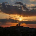 The Basilica of the Sacred Heart, Sacre Coeur Basilica,. Montmartre, Paris, France Royalty Free Stock Photo