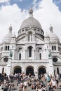 Basilica of the Sacred Heart, Sacre Coeur in Montmartre, Paris France. Tourism in Europe. Top Destinations in Europe Royalty Free Stock Photo