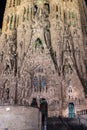 The basilica Sagrada Familia from Barcelona