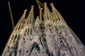 The basilica Sagrada Familia from Barcelona