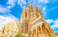 Basilica Sagrada Familia in Barcelona city, Spain