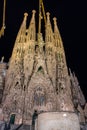 The basilica Sagrada Familia from Barcelona