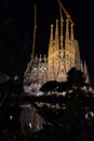 The basilica Sagrada Familia from Barcelona