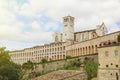 Basilica of Saint Francis of Assisi with Sacro Convento of Franciscan friary, Umbria, Italy Royalty Free Stock Photo