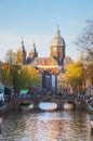 The Basilica of Saint Nicholas (Sint-Nicolaasbasiliek) in Amsterdam Royalty Free Stock Photo